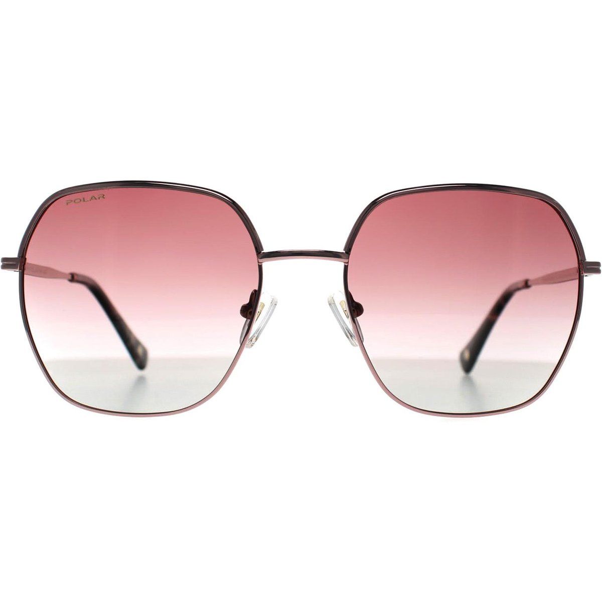 Eckige Metall-Sonnenbrille mit Verlaufsgläsern