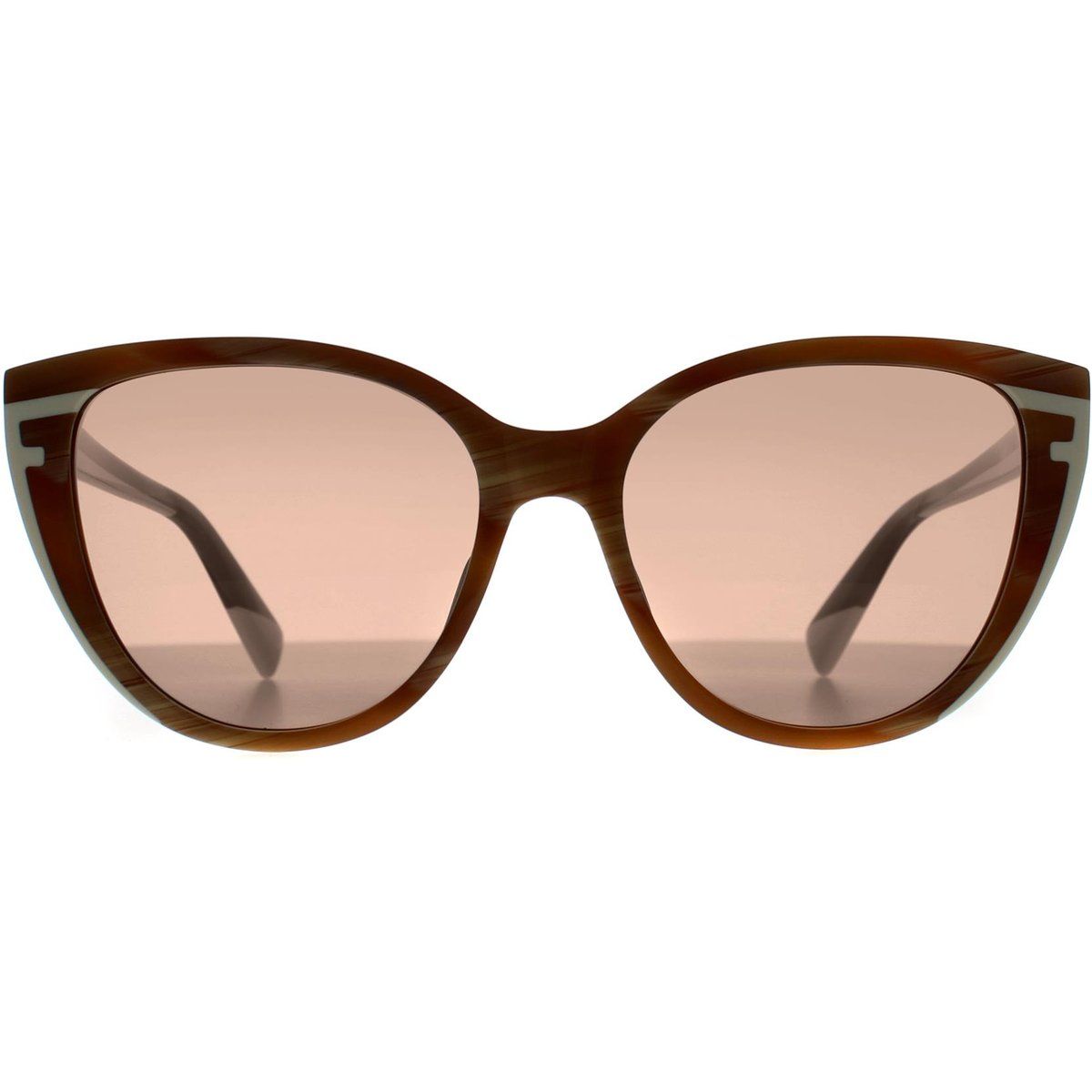 Moderne Cat-Eye Sonnenbrille in Horn-Optik