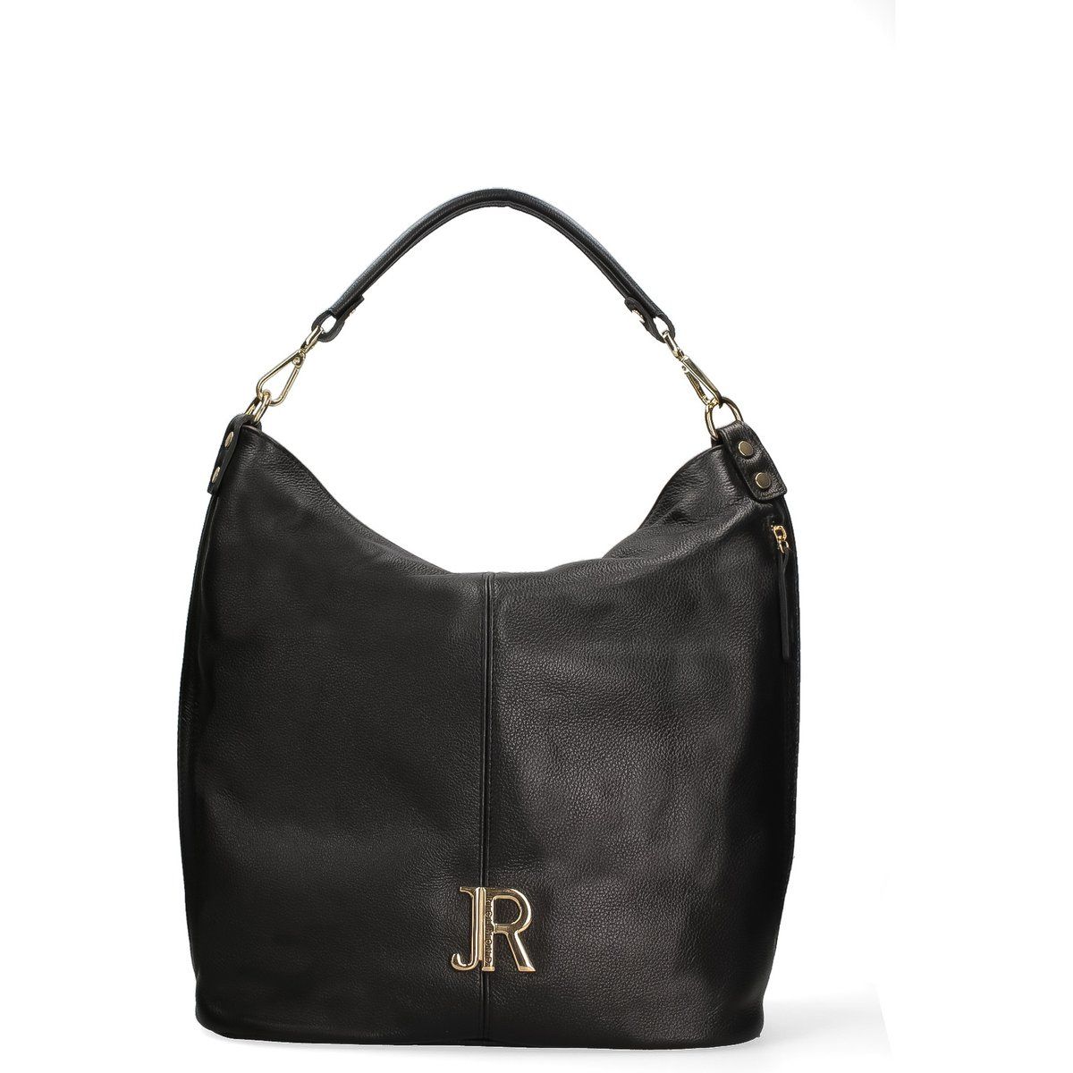 Hobo-Schultertasche aus genarbtem Leder