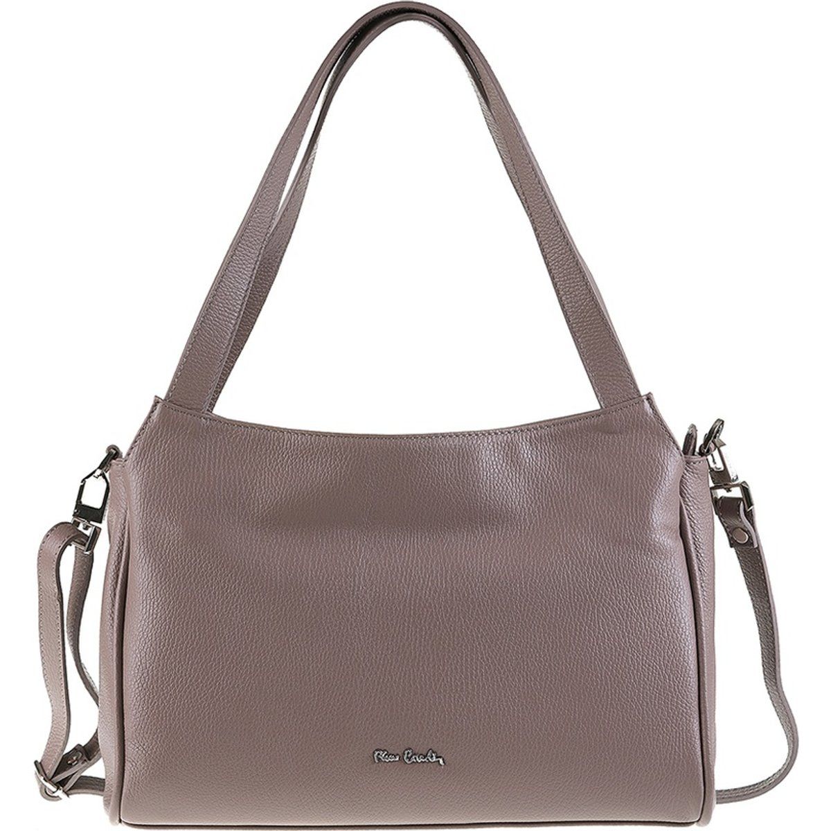 Elegante Schultertasche aus genarbtem Leder
