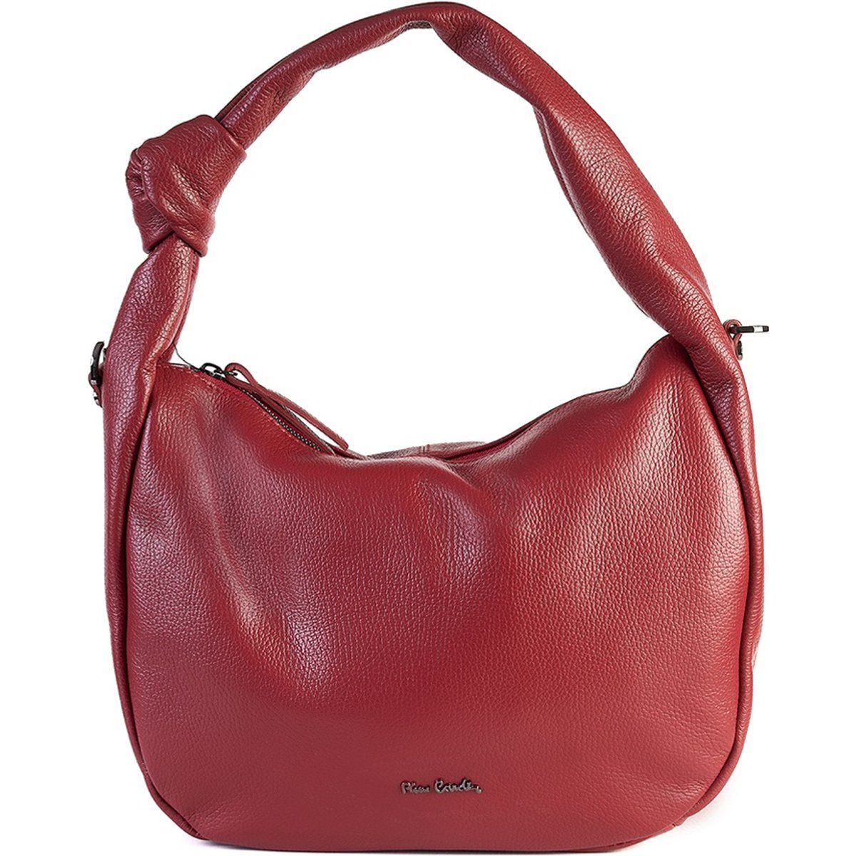 Hobo-Tasche aus Leder mit Knotendetail