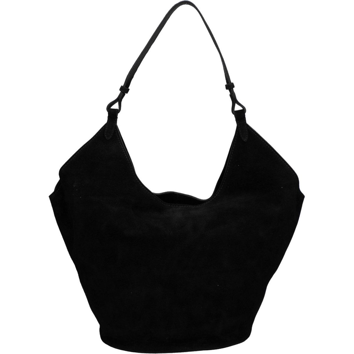 Minimalistische Wildleder-Hobo-Tasche
