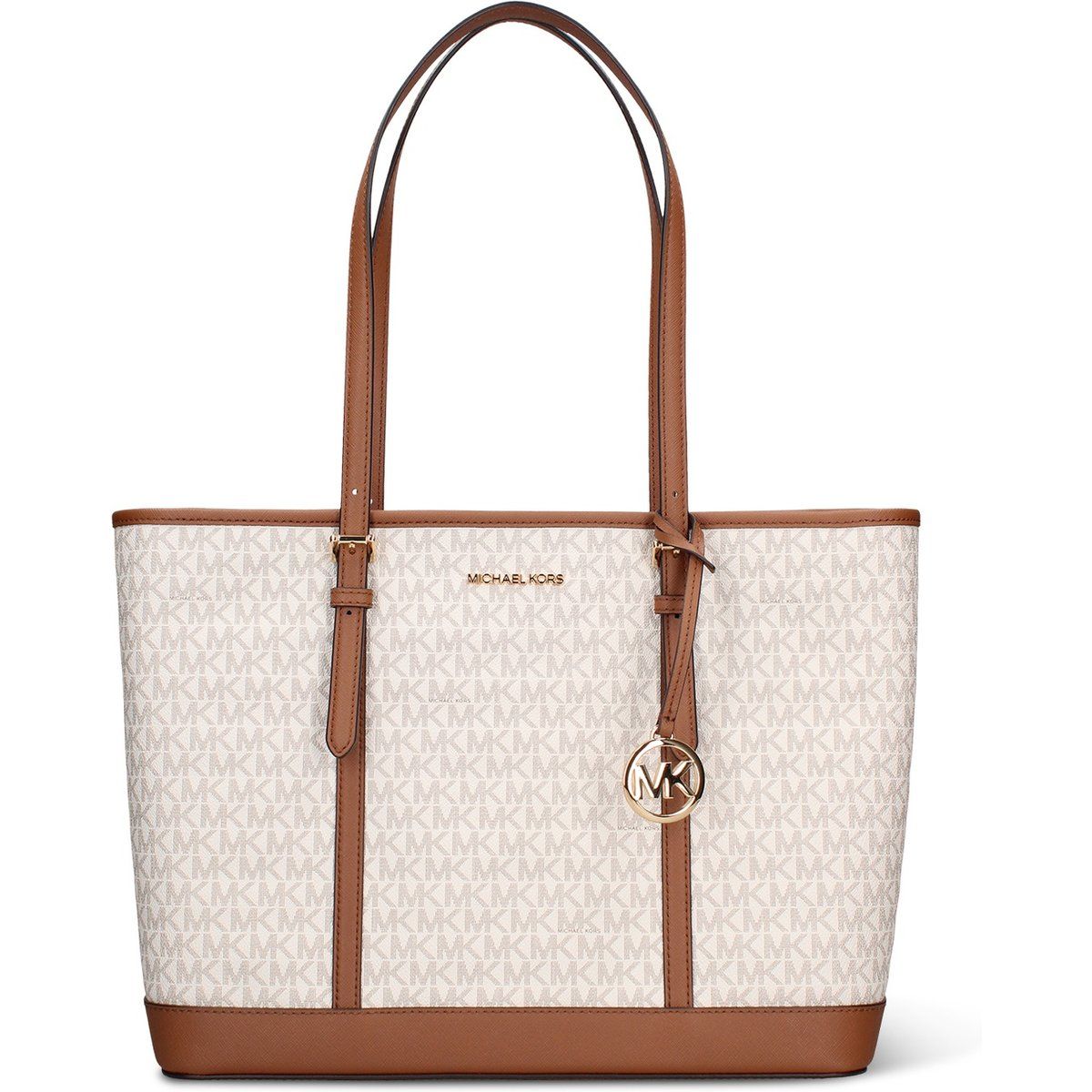Eleganter Shopper mit Monogramm-Muster