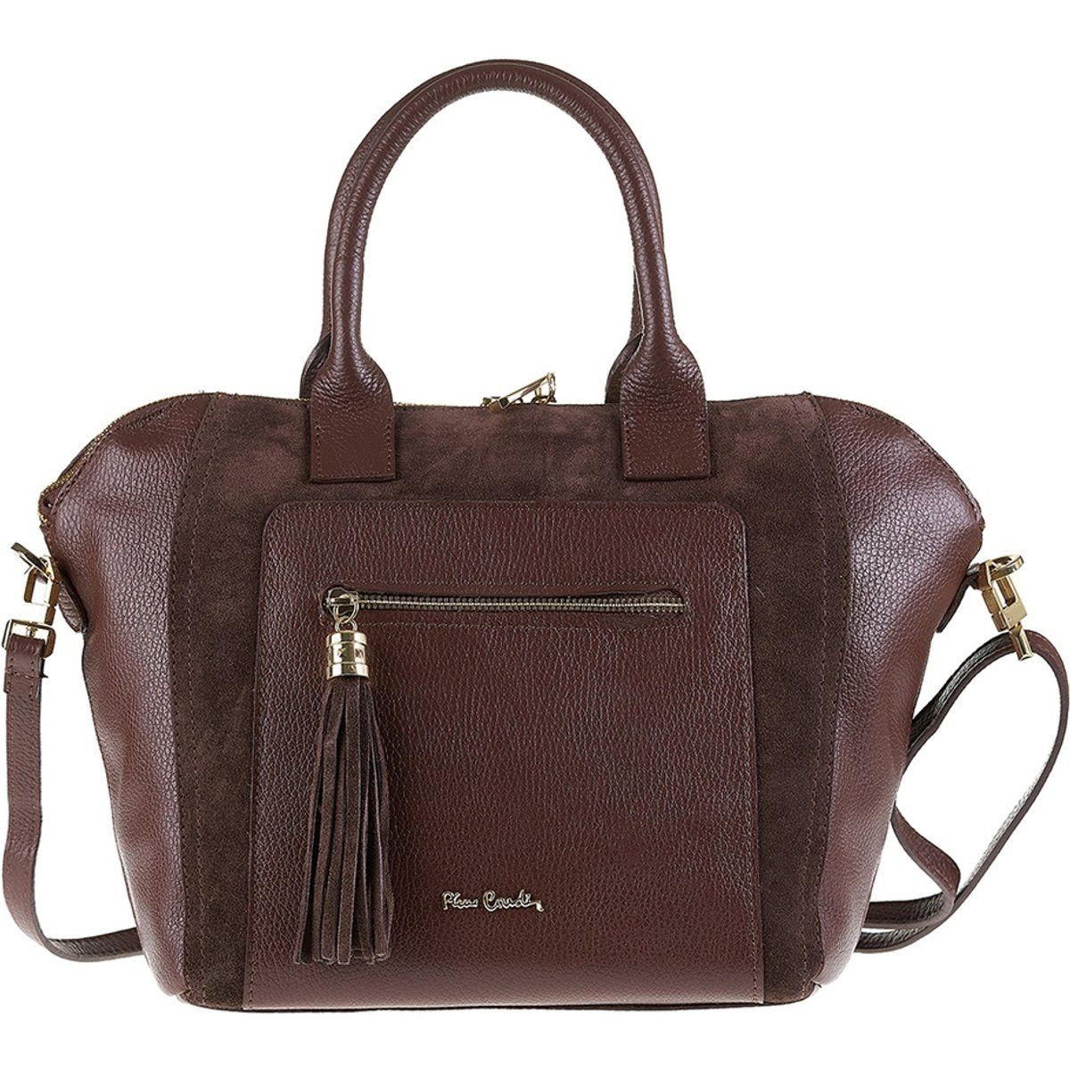 Elegante Wildleder und Leder Henkeltasche