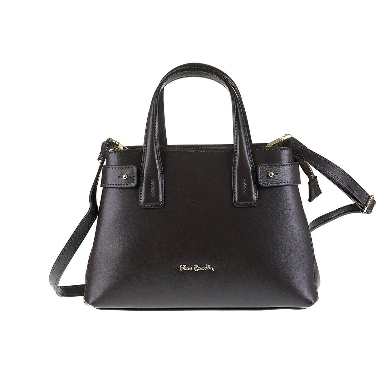 Elegante Leder-Henkeltasche mit Schultergurt