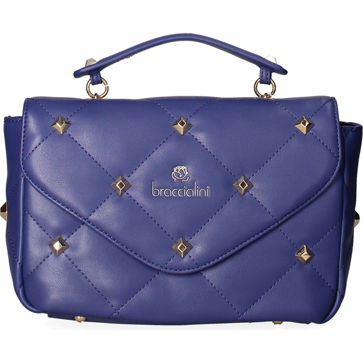 Gesteppte Henkeltasche mit Nieten