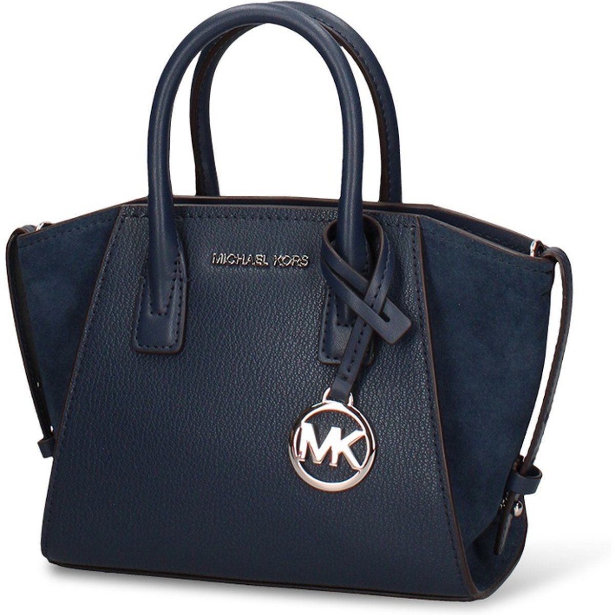 Elegante Leder-Satchel mit Wildleder-Details