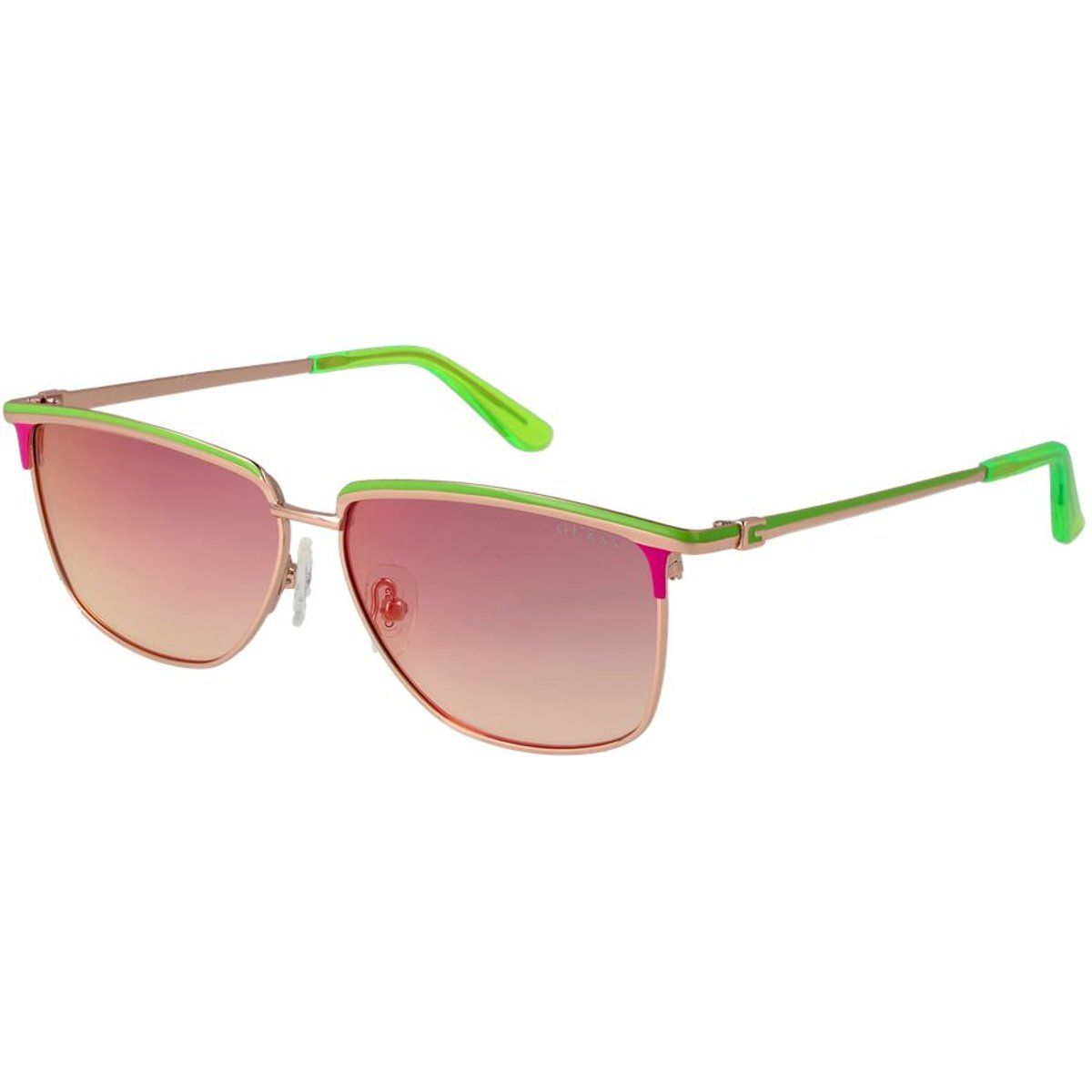 Zweifarbige Metall-Sonnenbrille mit Farbverlauf