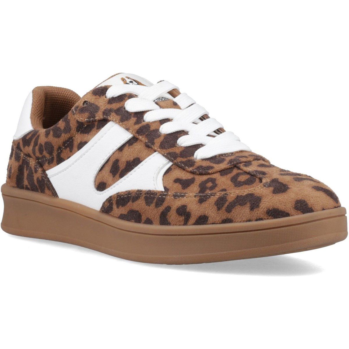 Textil-Halbschuhe mit Tiermuster