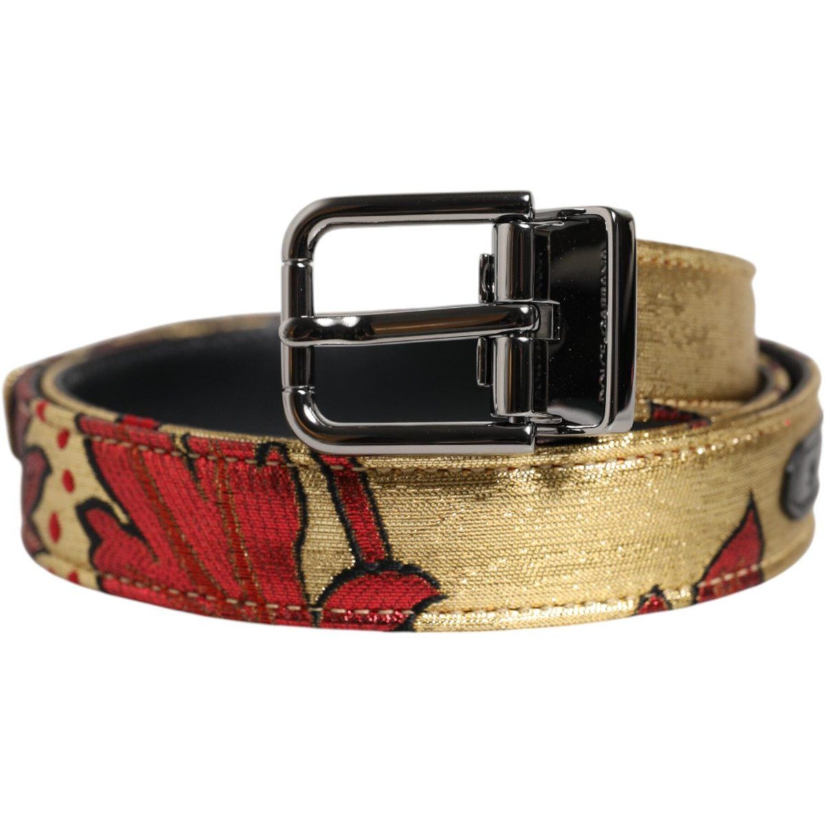 Eleganter Floral-Jacquard Taillenakzent