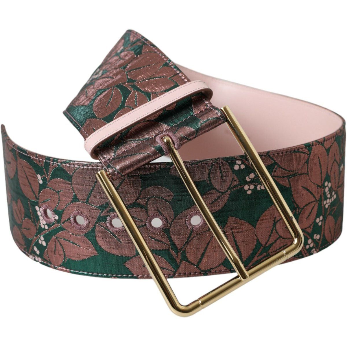 Breiter Taillengürtel mit Blumenjacquard
