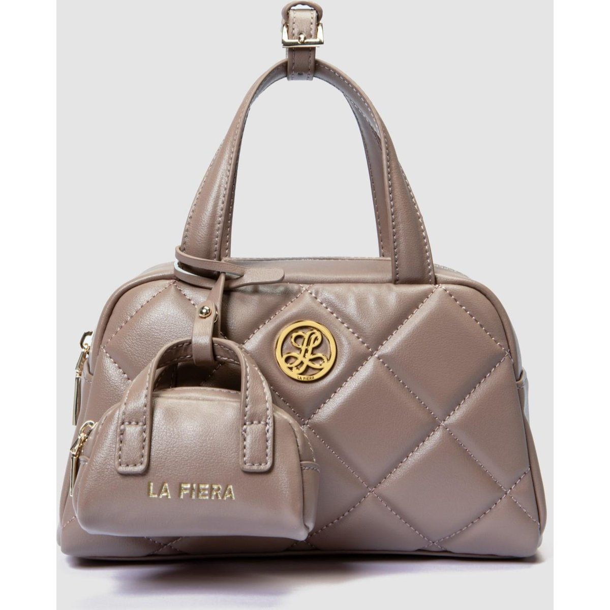 Elegante gesteppte Henkeltasche mit Beutel