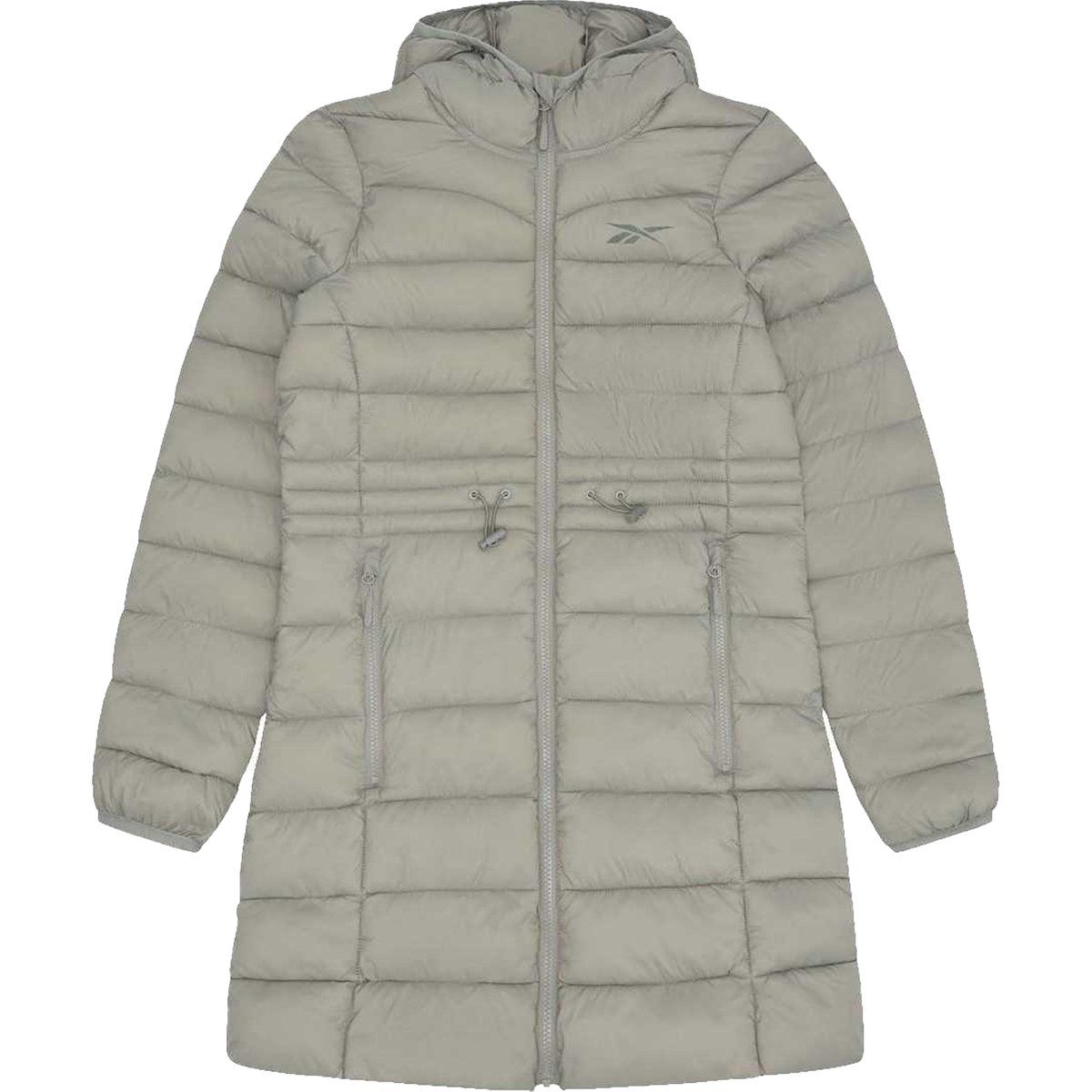 Langer gesteppter Kapuzenparka