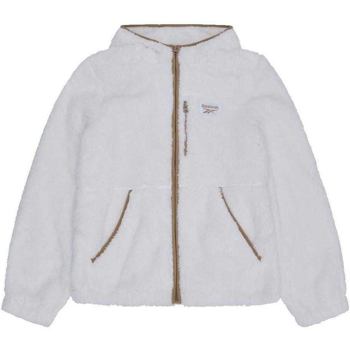 Doppelfleece-Kapuzenjacke mit Reißverschluss