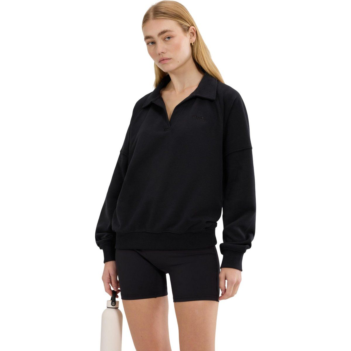 Legeres Sweatshirt mit Polokragen
