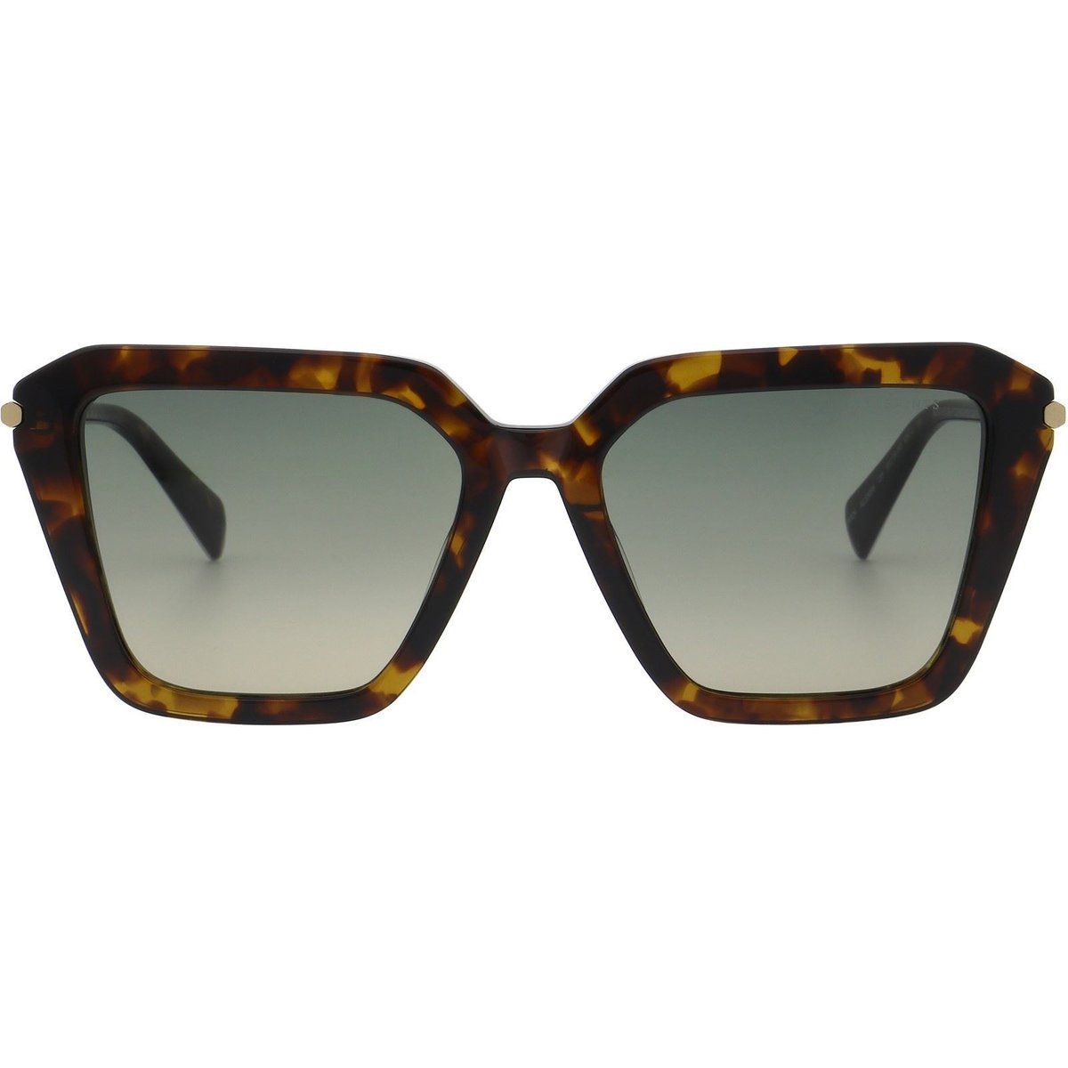Markante quadratische Sonnenbrille in Schildpatt-Optik