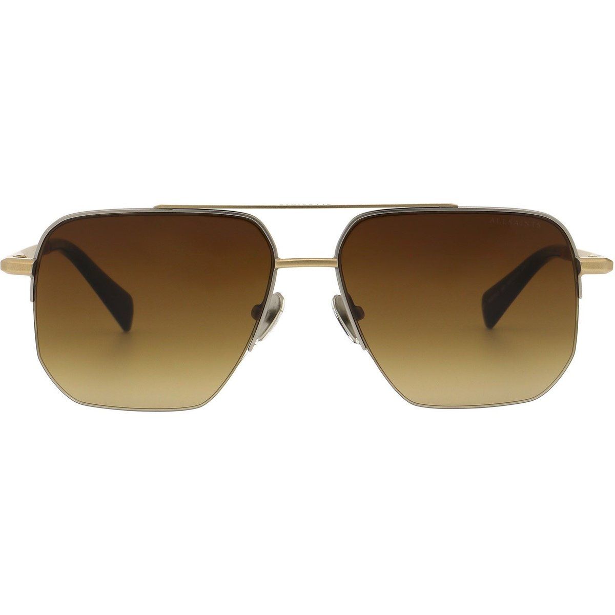 Moderne geometrische Halbrahmen-Pilotenbrille