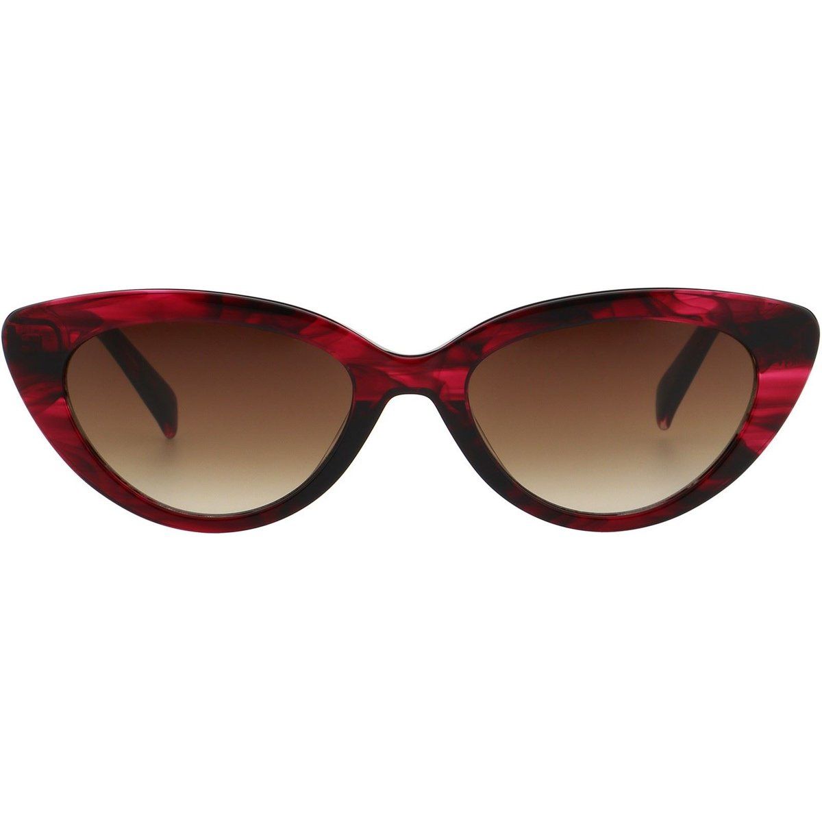 Retro Cateye-Sonnenbrille in Horn-Optik