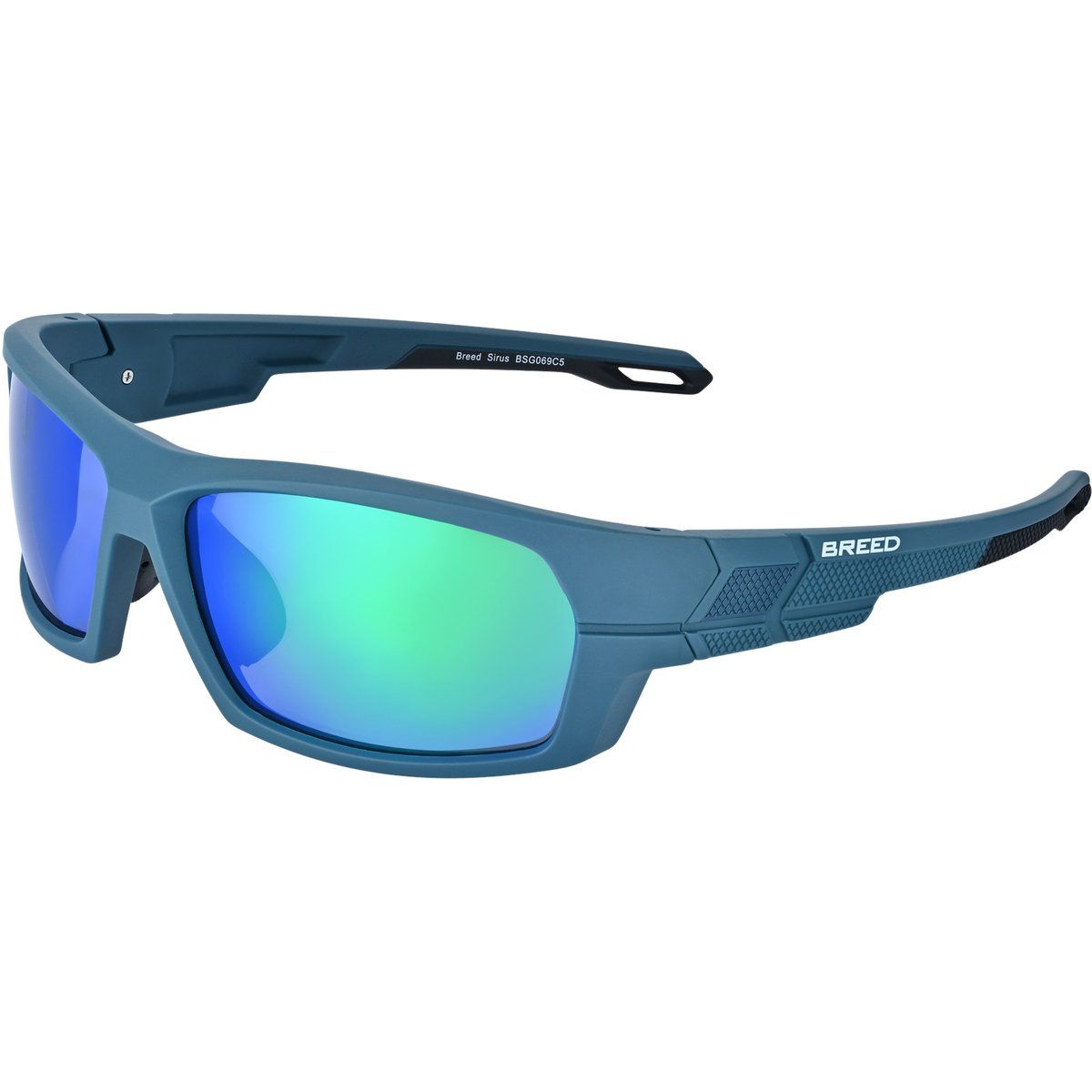 Sportliche rechteckige polarisierte Sonnenbrille
