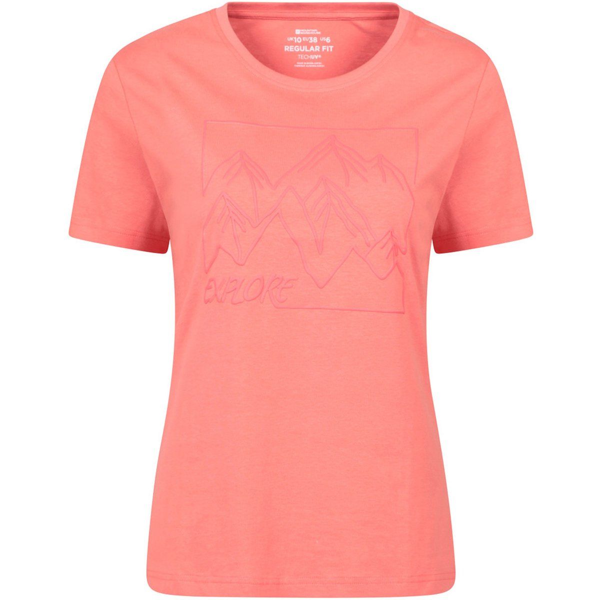 T-Shirt mit geprägter Berggrafik