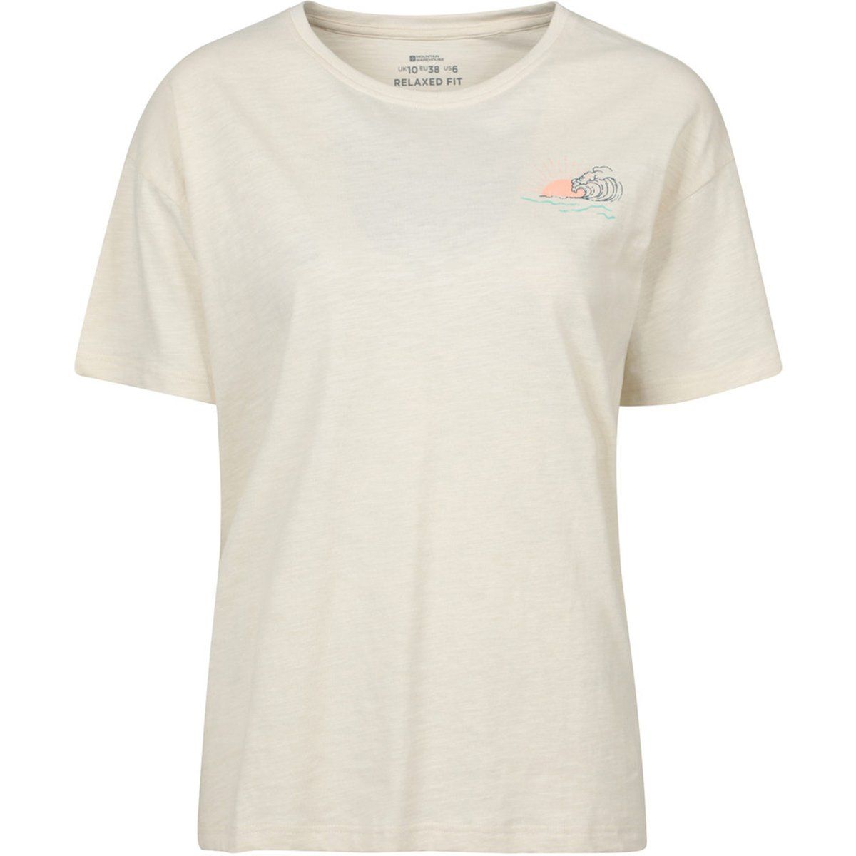 Lässiges Grafik-T-Shirt mit Surfer-Motiv