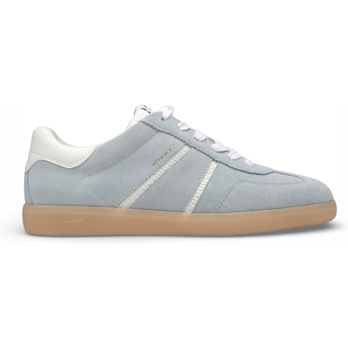Nubuck-Sneaker mit klassischer Gummisohle