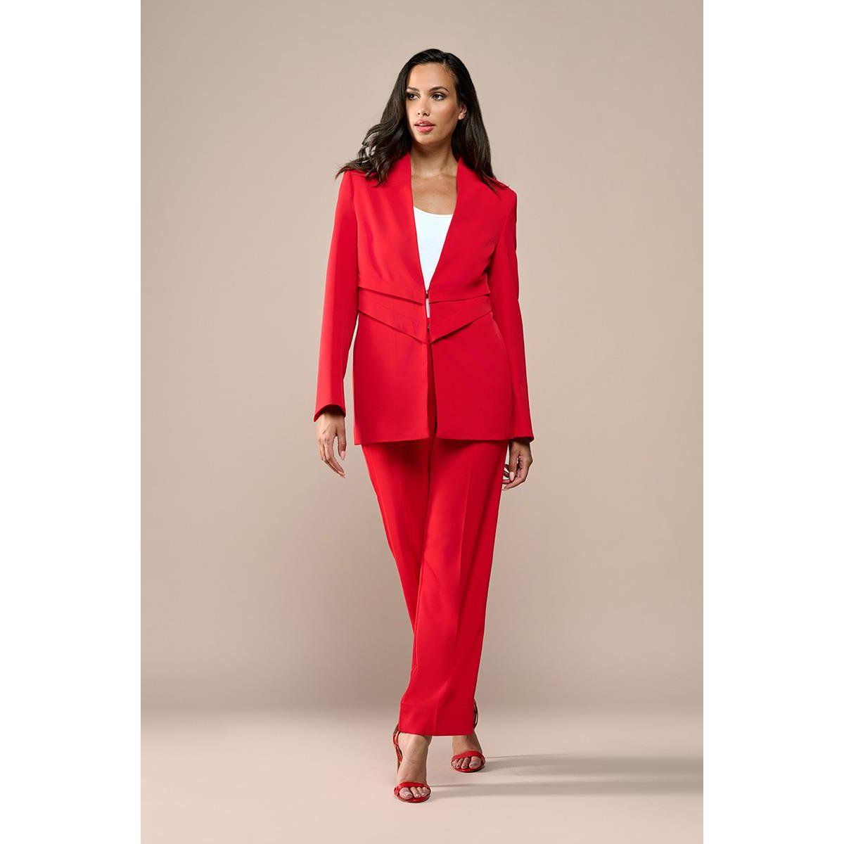 Elegante Taperte Hose mit Faltenfront