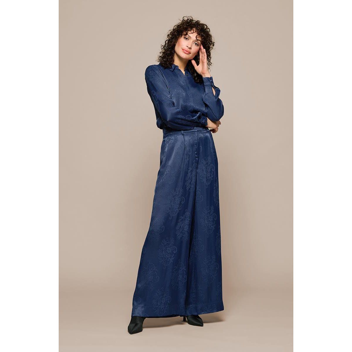 Elegante Jacquardhose mit weitem Bein