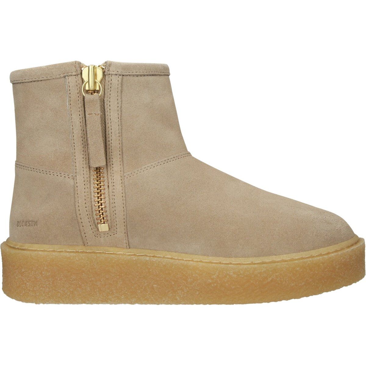 Wildleder-Plateaustiefel mit Wollfutter