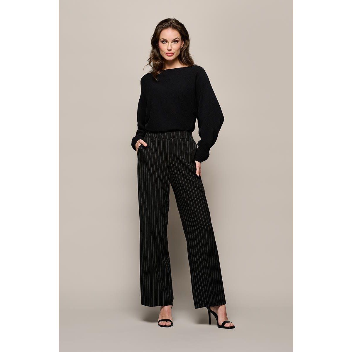 Elegante Nadelstreifenhose mit geradem Bein