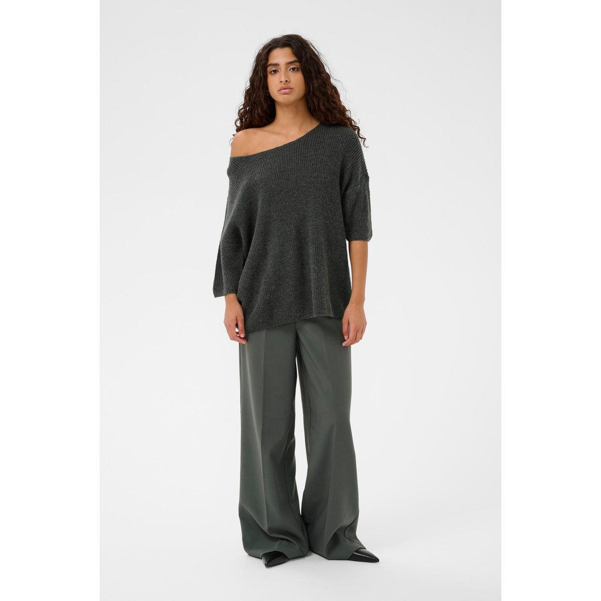 Off-Shoulder Oversized Strickpullover
