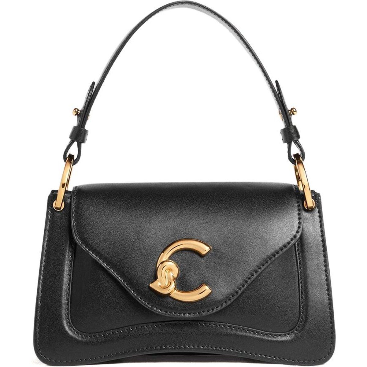 Kurvige Handtasche aus Glattleder