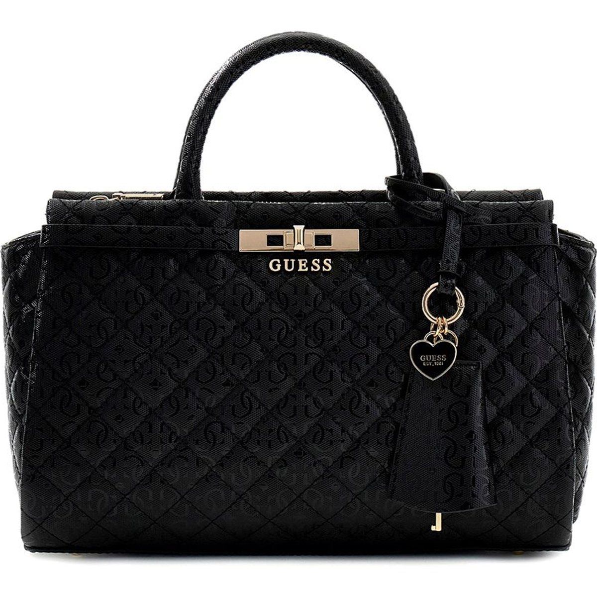 Gesteppte Handtasche mit Logomuster