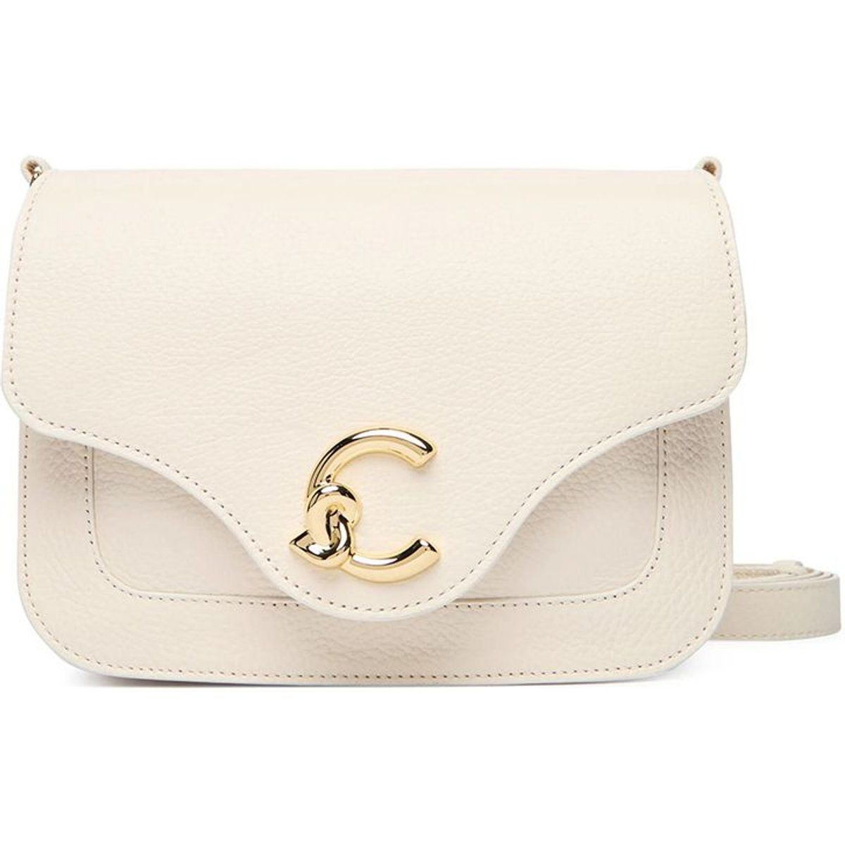 C-Me Leder-Handtasche mit Überschlag
