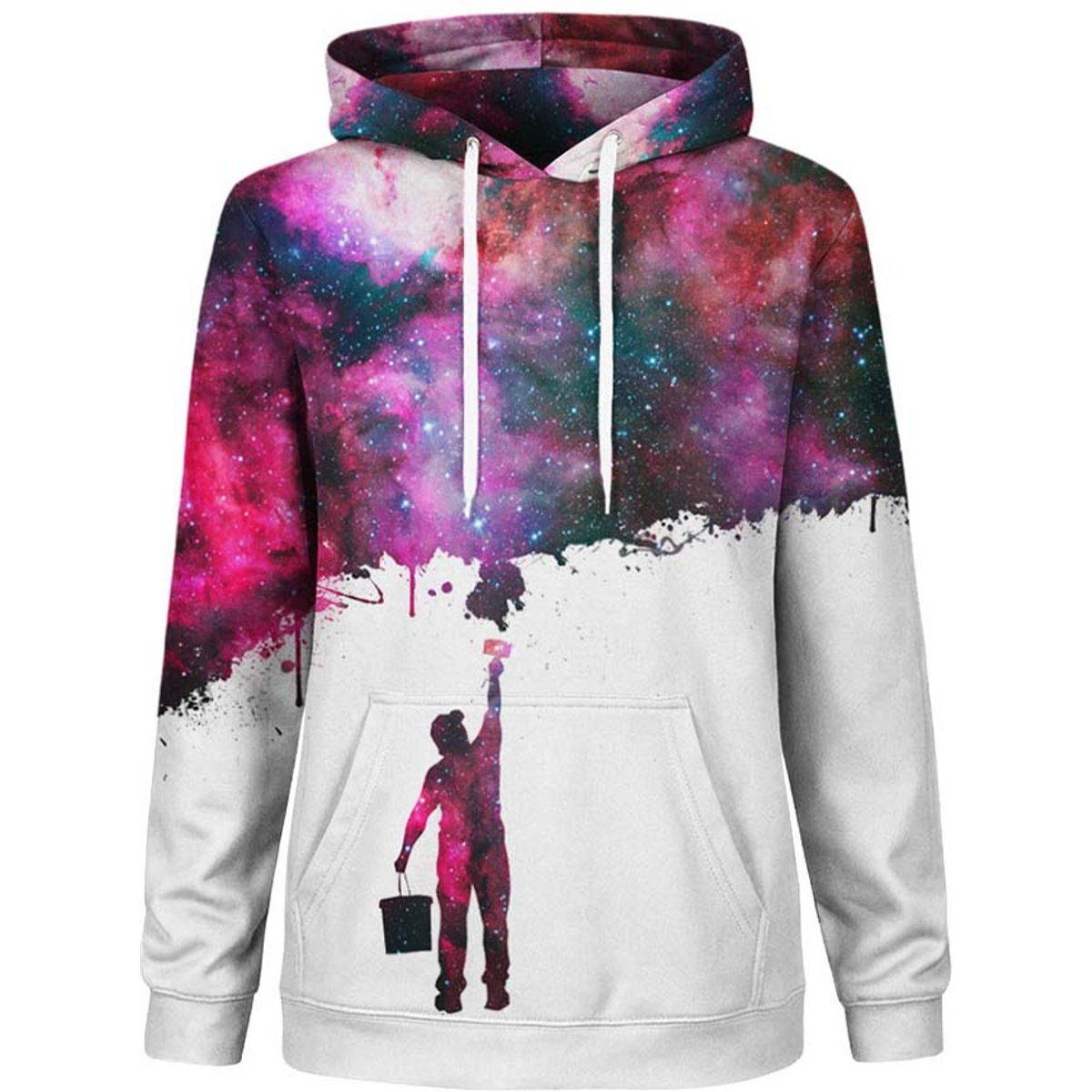 Hoodie mit Galaxie-Maler-Motiv