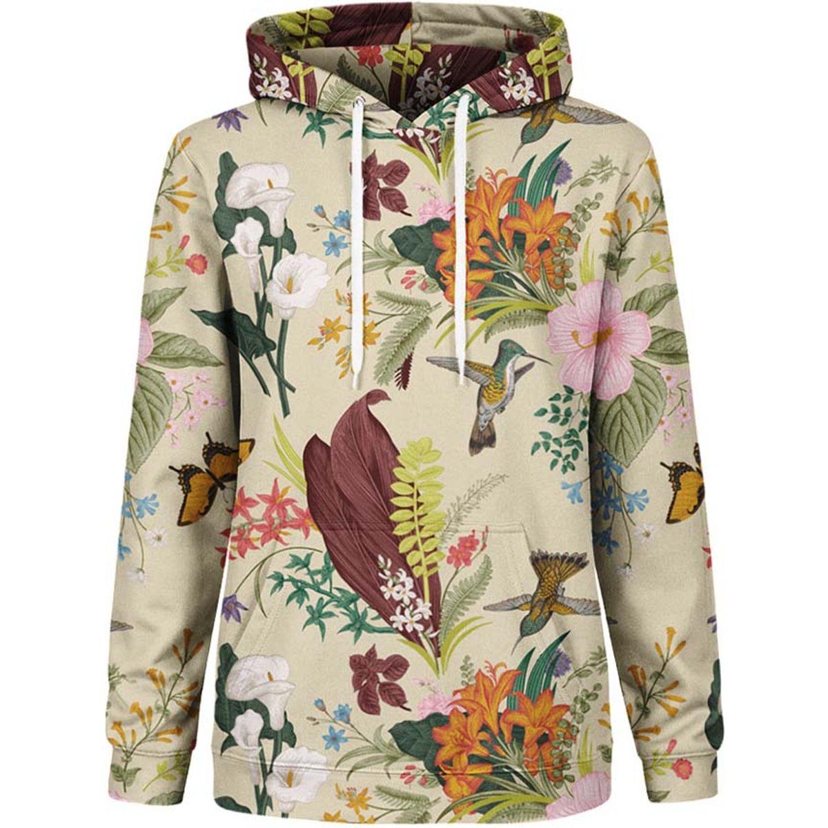 Pullover mit botanischem Garten-Allover-Print