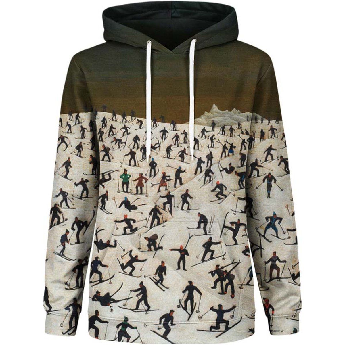 Grafik-Hoodie mit Vintage-Skiszene