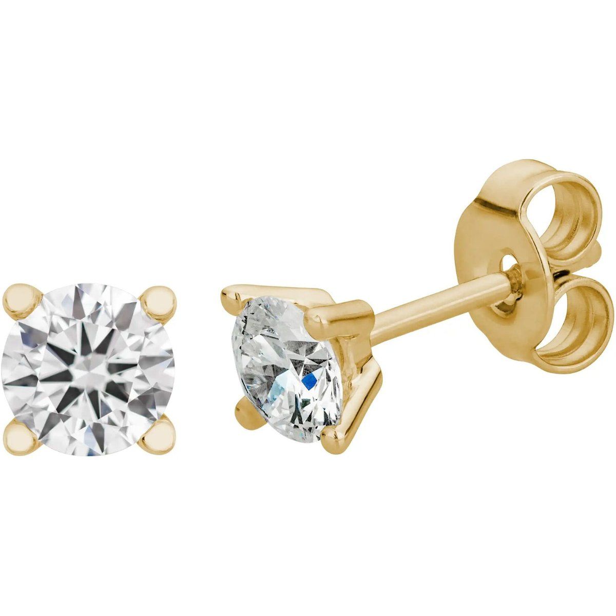Klassische Diamant-Solitär-Ohrstecker