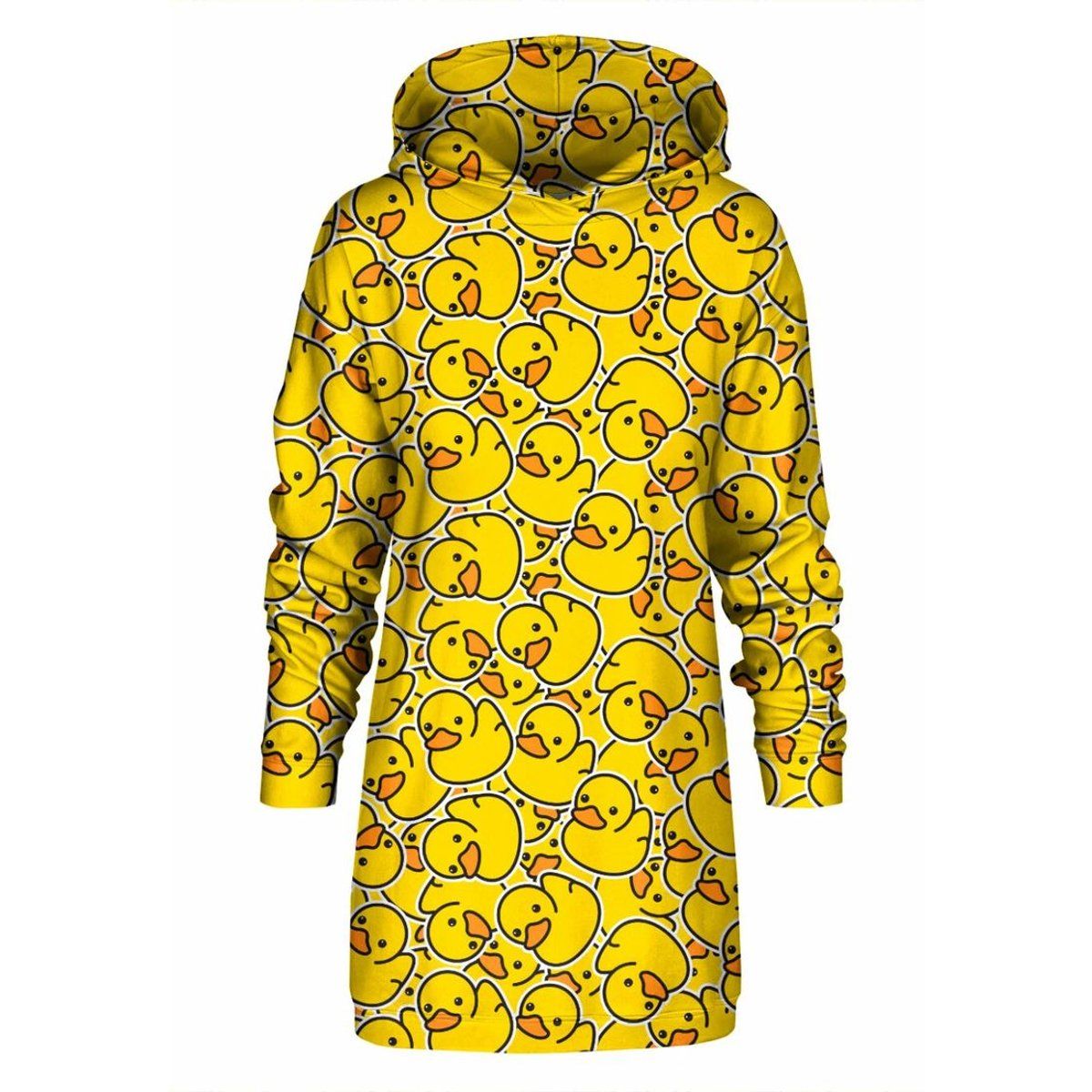 Verspieltes Hoodie-Kleid mit Entenmuster