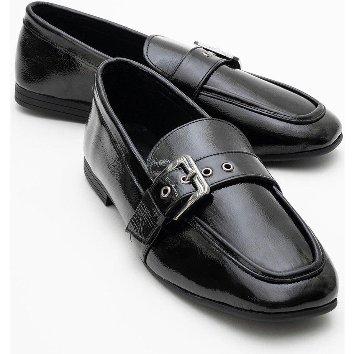 Elegante Leder-Loafer mit Schnalle