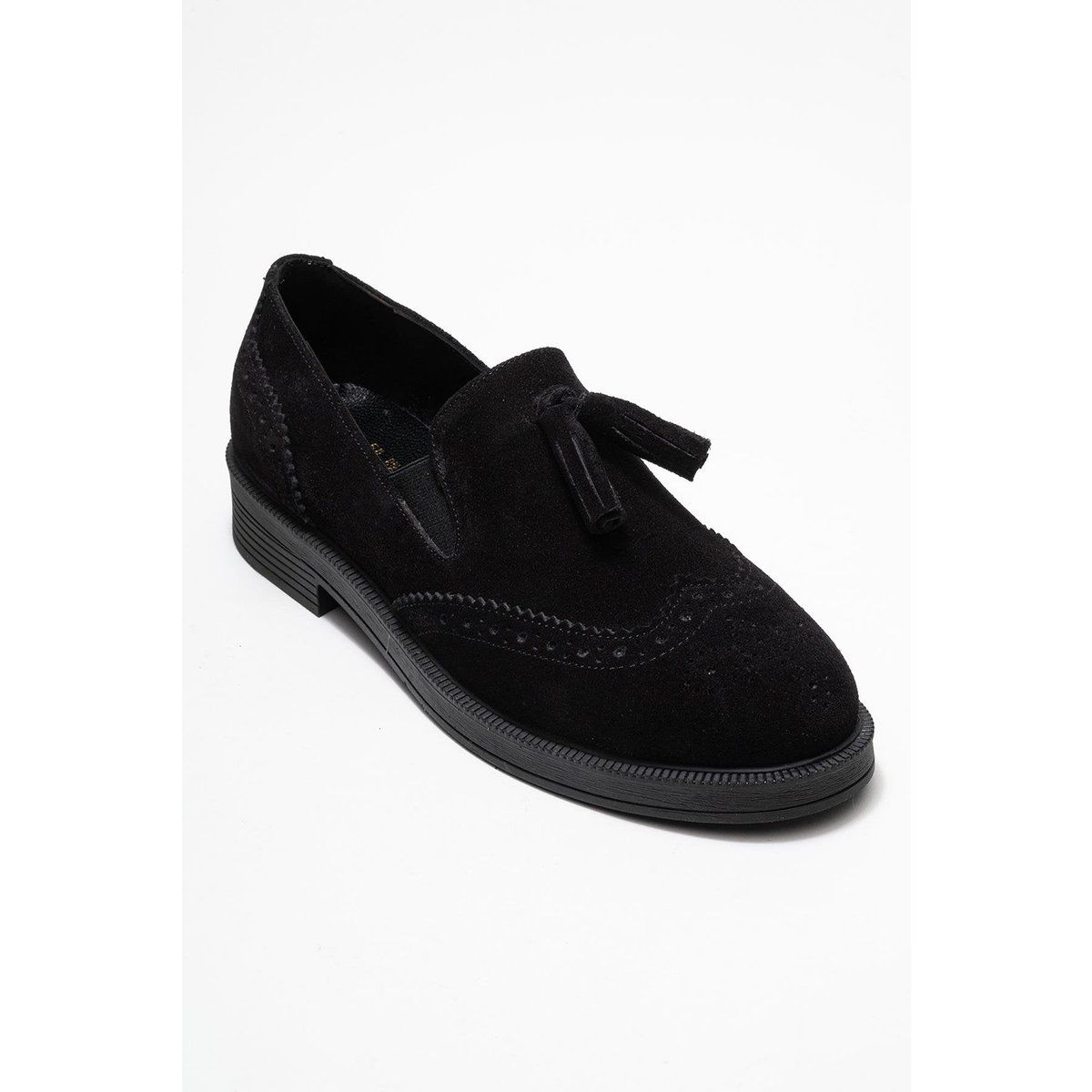 Klassische Wildleder-Loafer mit Quasten