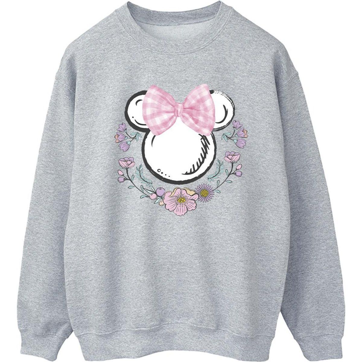 Minnie Maus Sweatshirt mit Blumenkranz