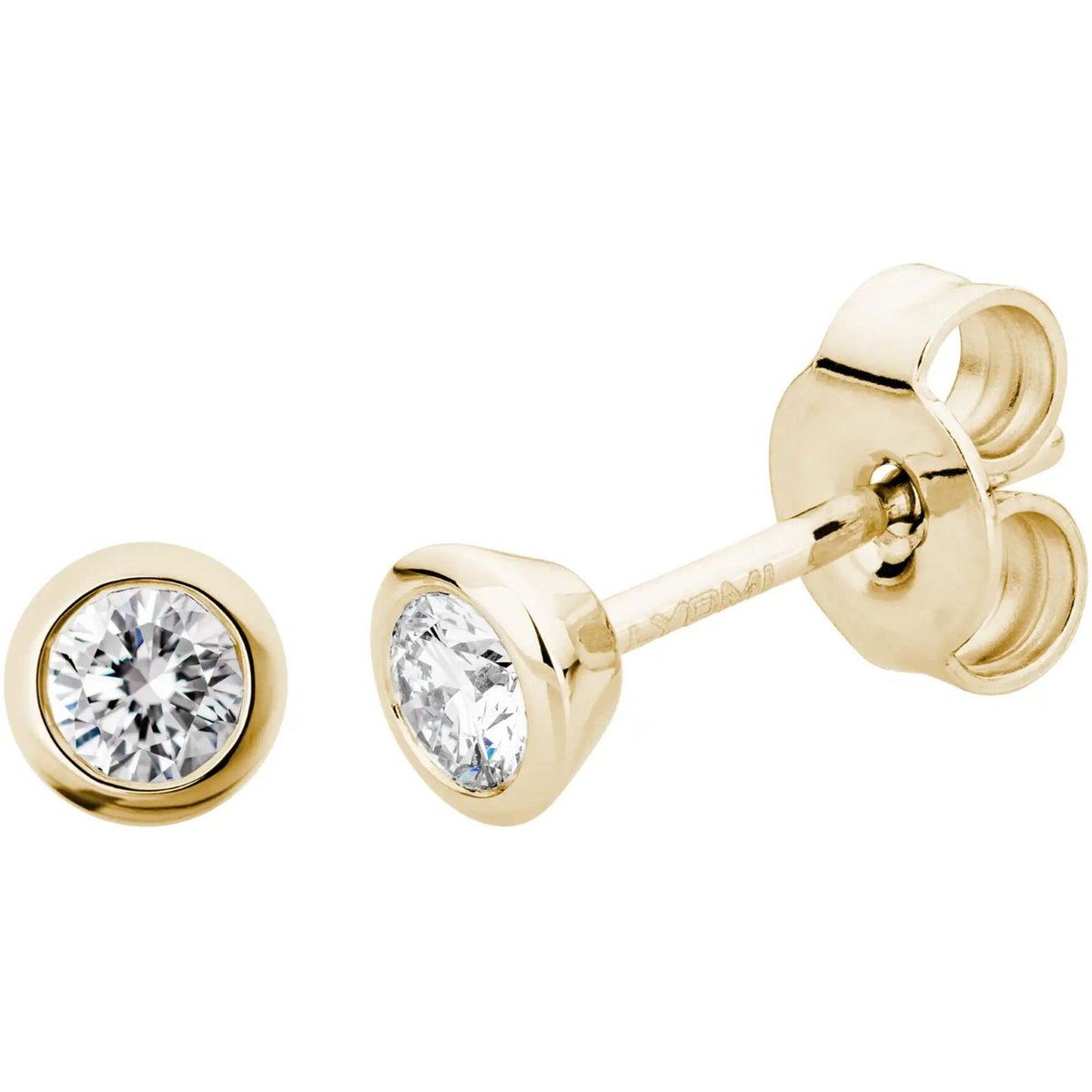 Diamant-Ohrstecker mit Zargenfassung