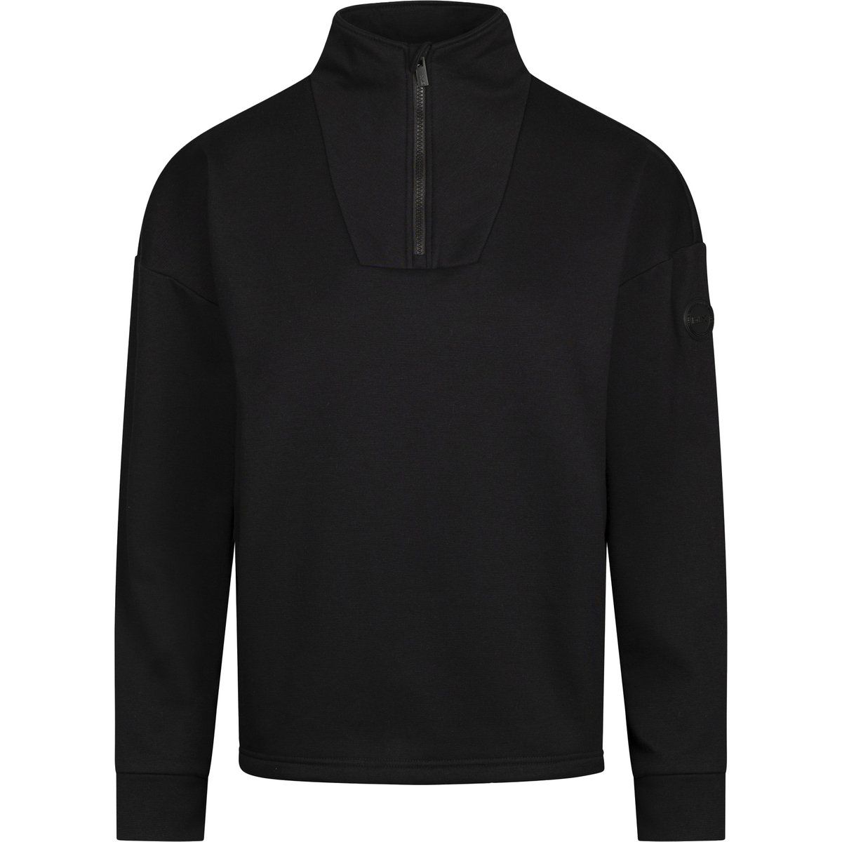 Weicher Fleecepullover mit Viertelreißverschluss