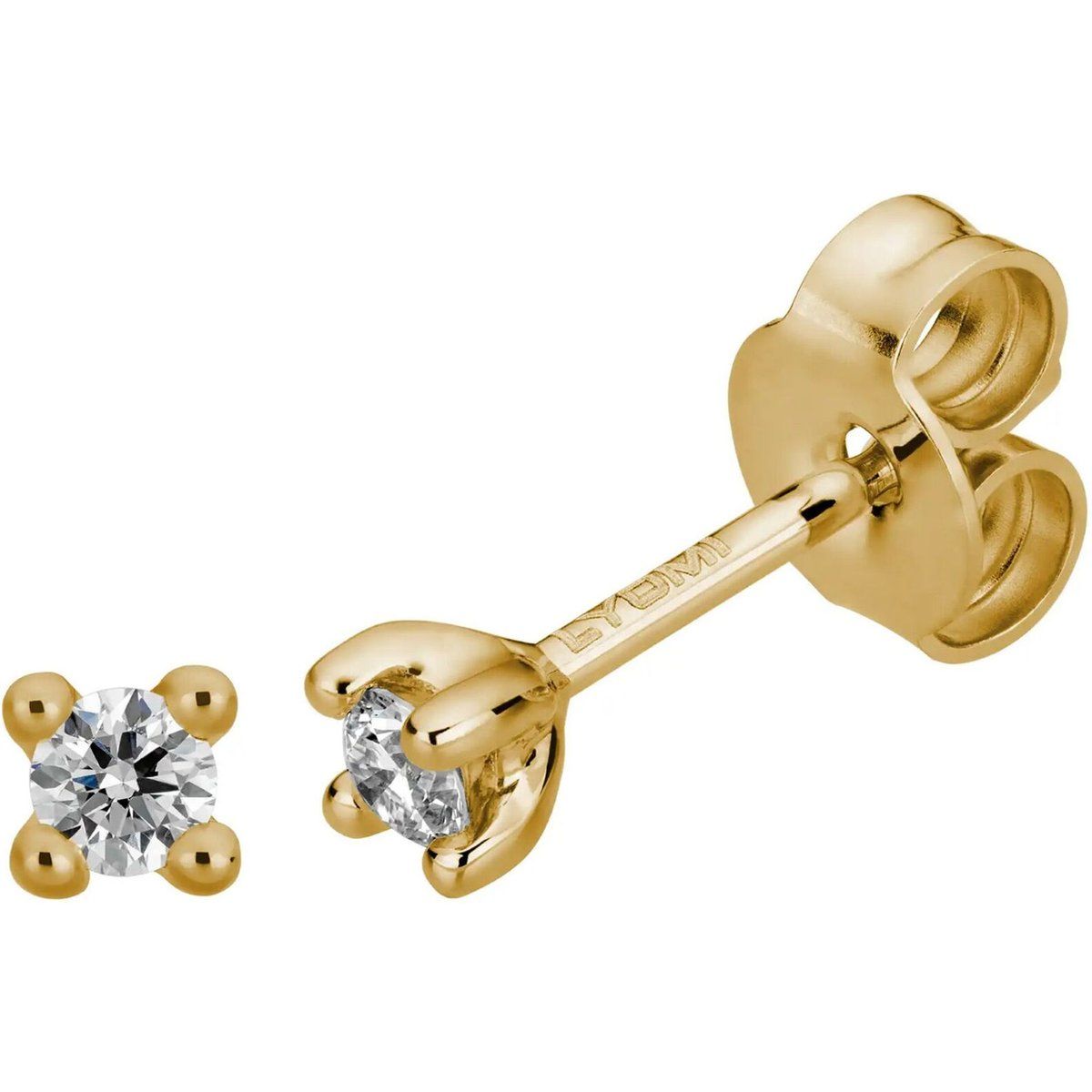 Zeitlose 4er-Krappen Lab-Diamant Stecker