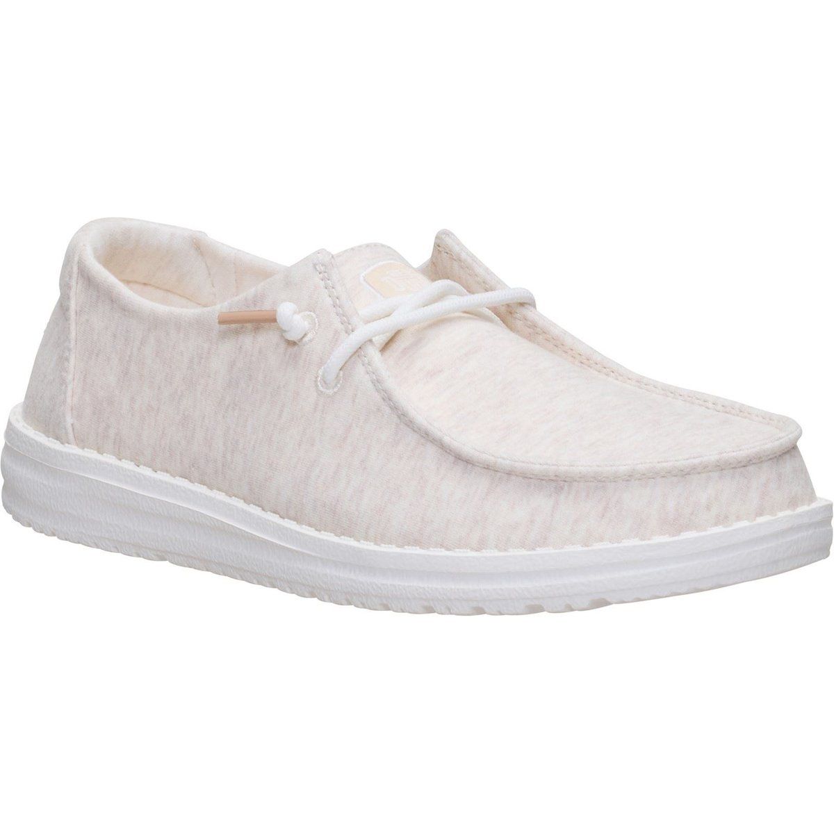 Bequeme Stretch-Canvas Schnürmokassins