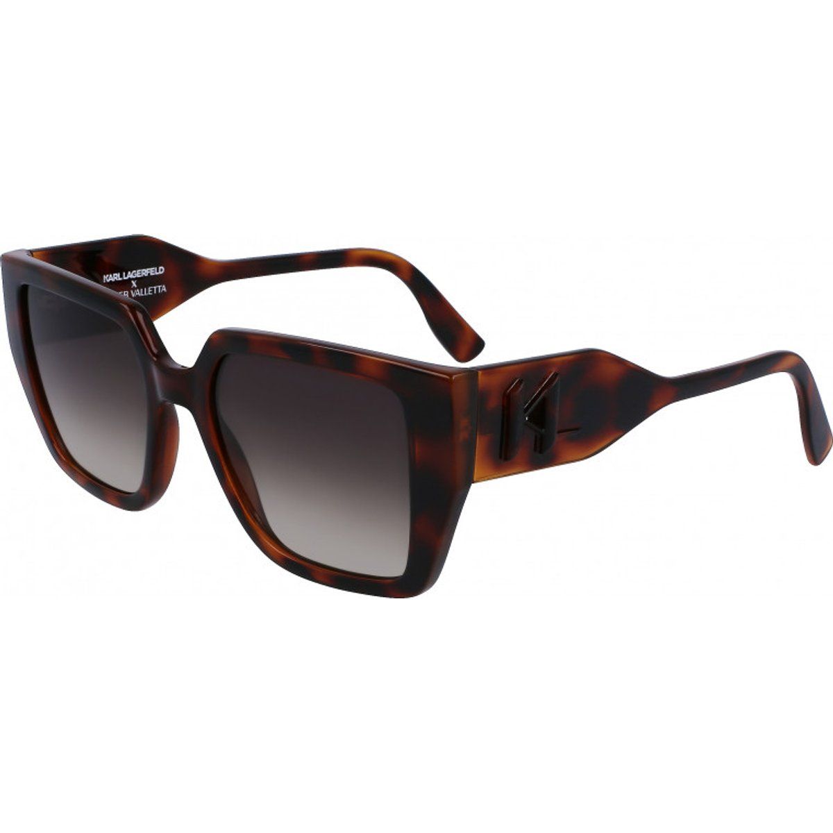 Quadratische Sonnenbrille in Schildpatt-Optik