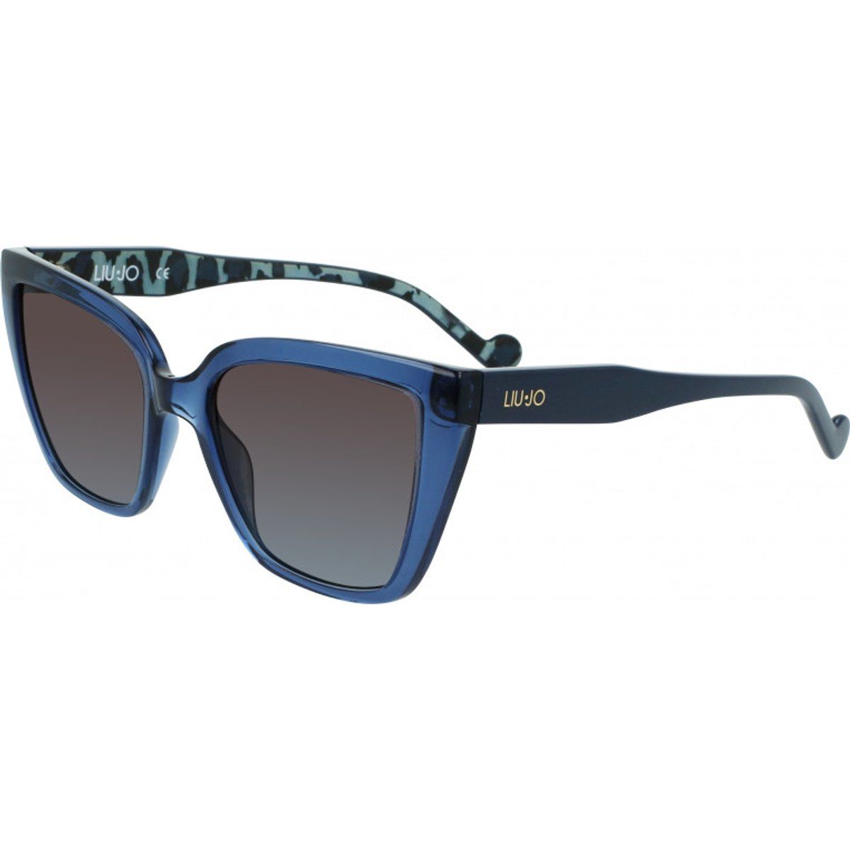 Cat-Eye-Sonnenbrille mit gemusterten Bügeln