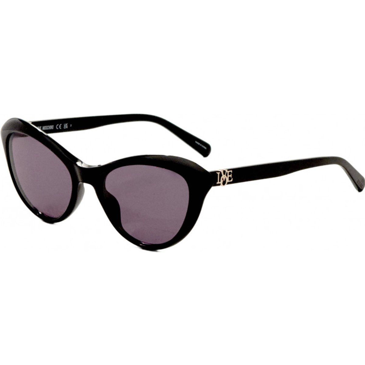Schicke Cat-Eye-Sonnenbrille mit Logo