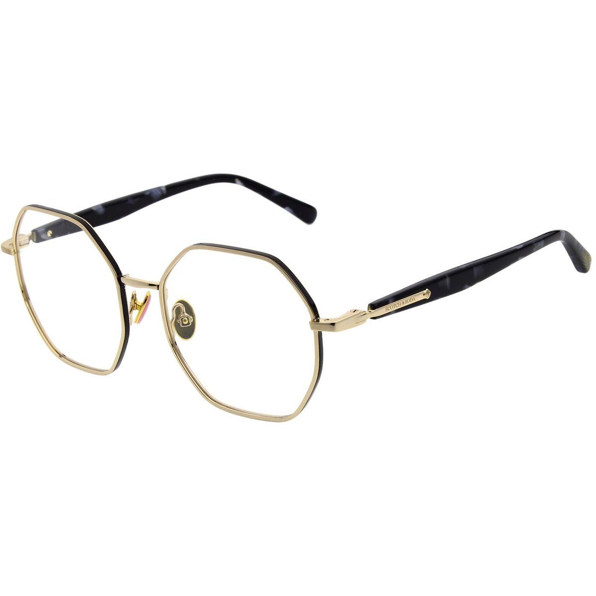 Geometrische achteckige Metallbrille